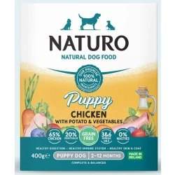 Naturo Grain Free Puppy Kurczak, ziemniaki i warzywa tacka 400g